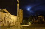 Moon over Poblet monastery